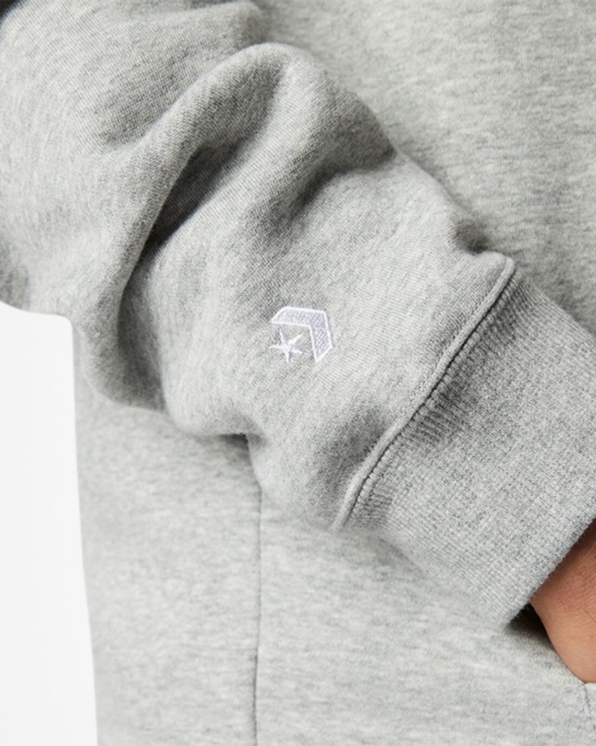 Men's Converse CONS Fleece Pullover Hoodie Grey | AU EC834Q